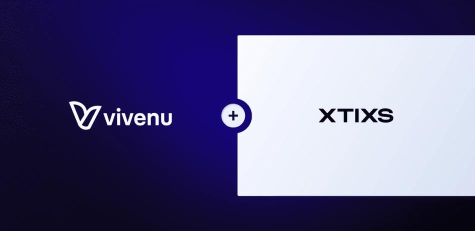Logos of vivenu and XTIXS